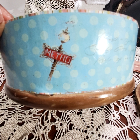 Paris Forever FleuristeRue LaFayette Decoupage Bike Journey Keepsake Wood 2 Boxs - Picture 8 of 8